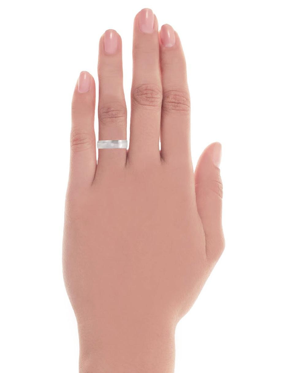 Argolla de oro blanco 14 k Essenza Georgina diamante