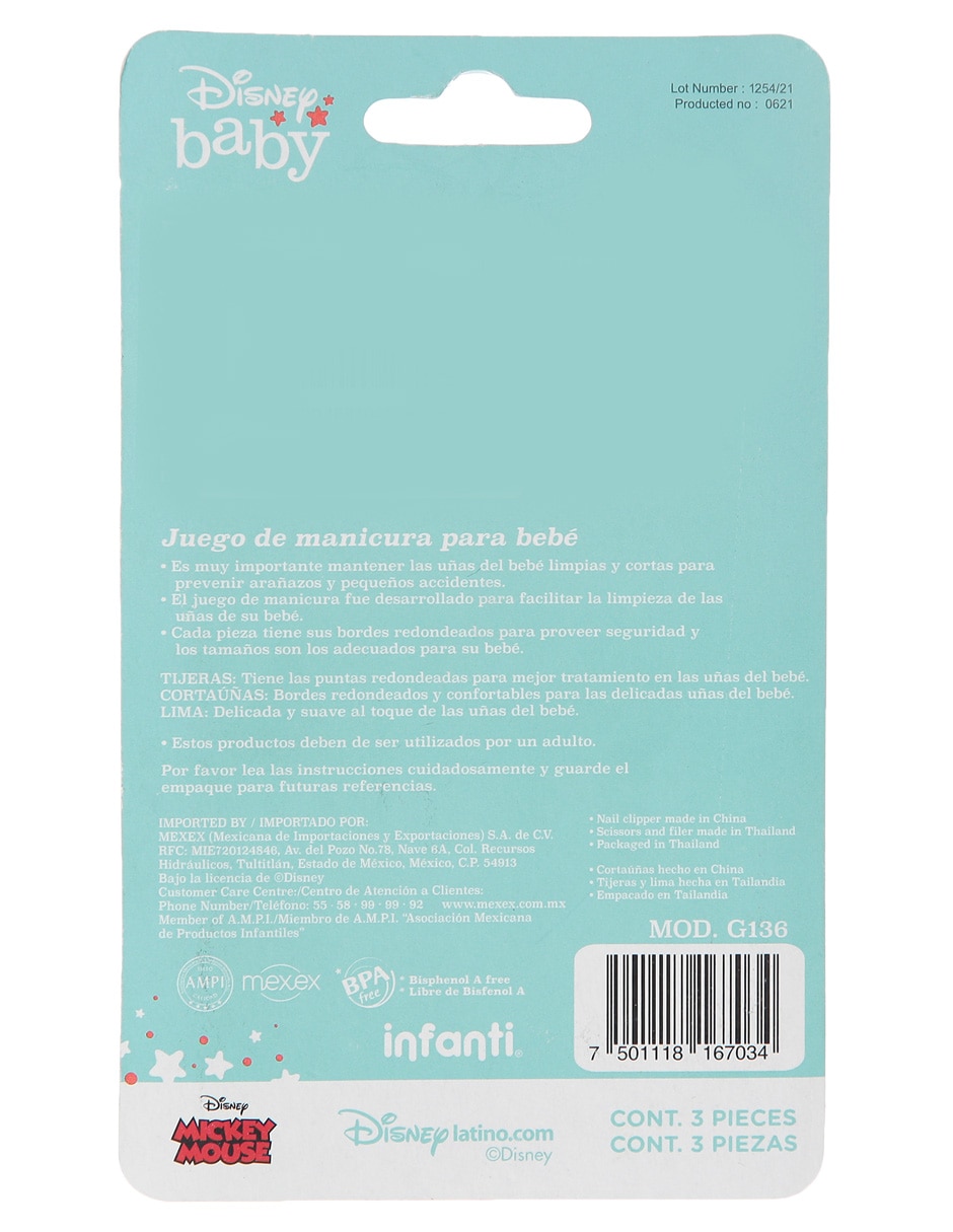 Set de manicure manual Mickey Mouse 4 piezas para niño 3