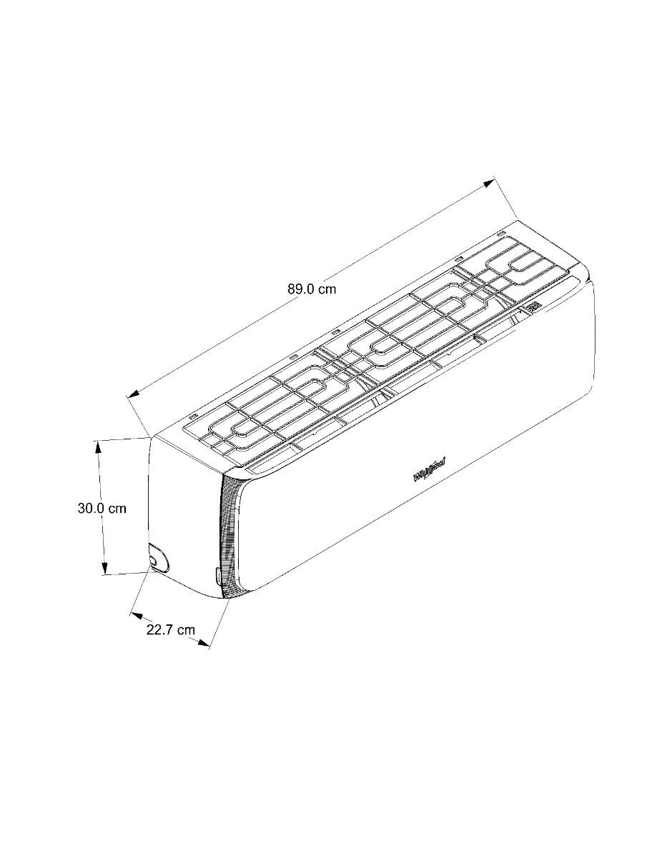 Aire acondicionado mini split Whirlpool frío 11000 BTU SWA3020Q 230 V