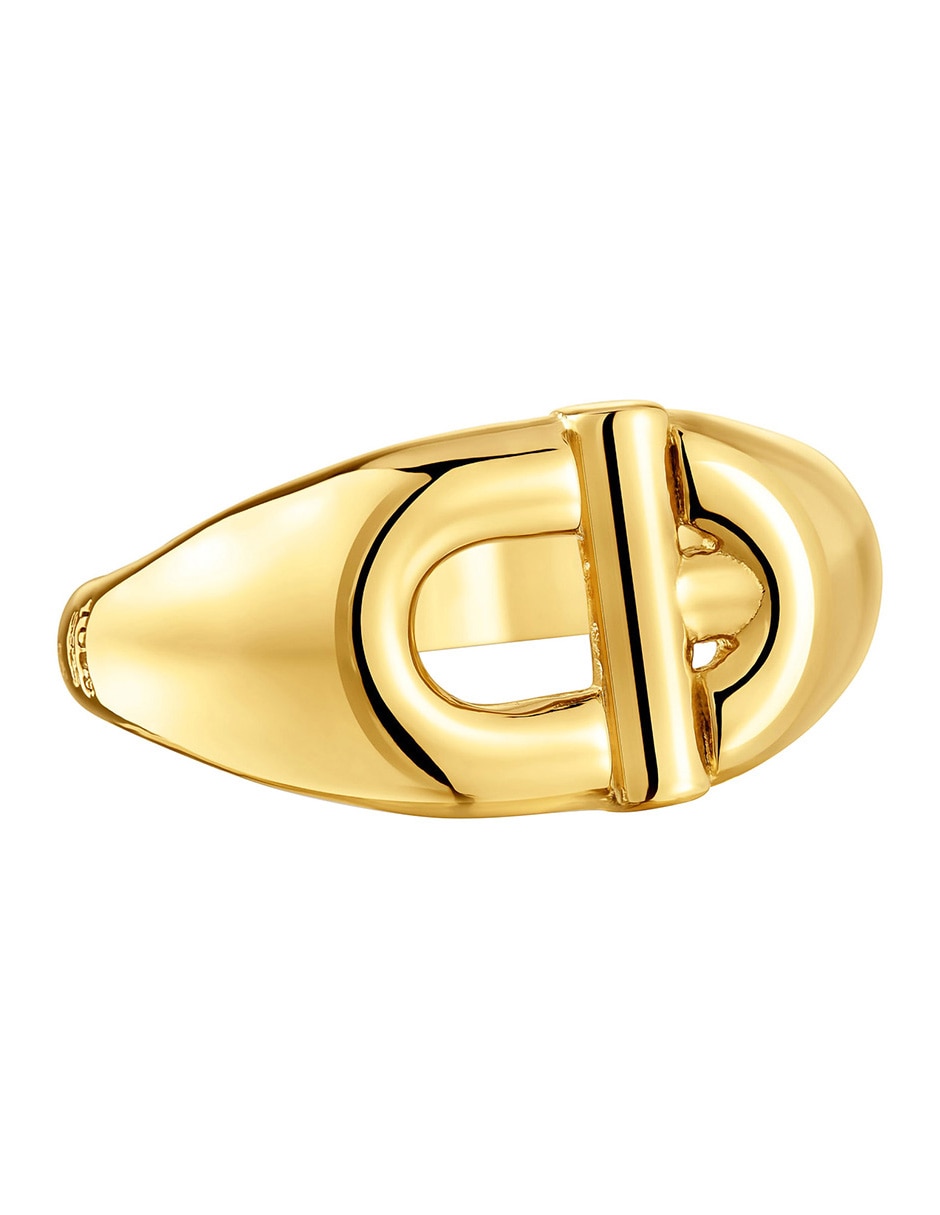 Anillo ovalado Tous Manifesto de plata P 925 baño de oro