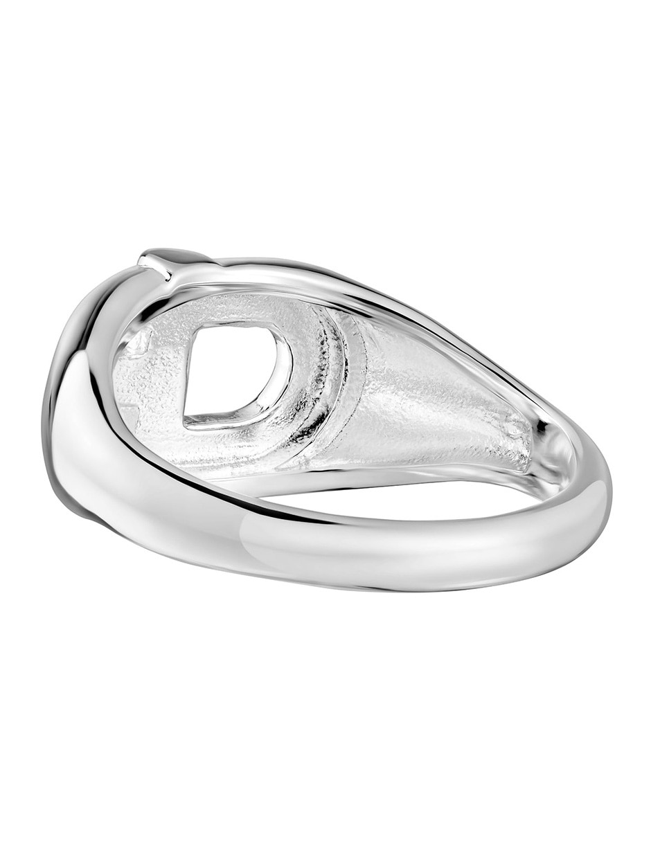 Anillo ovalado Tous Manifesto de plata brillante