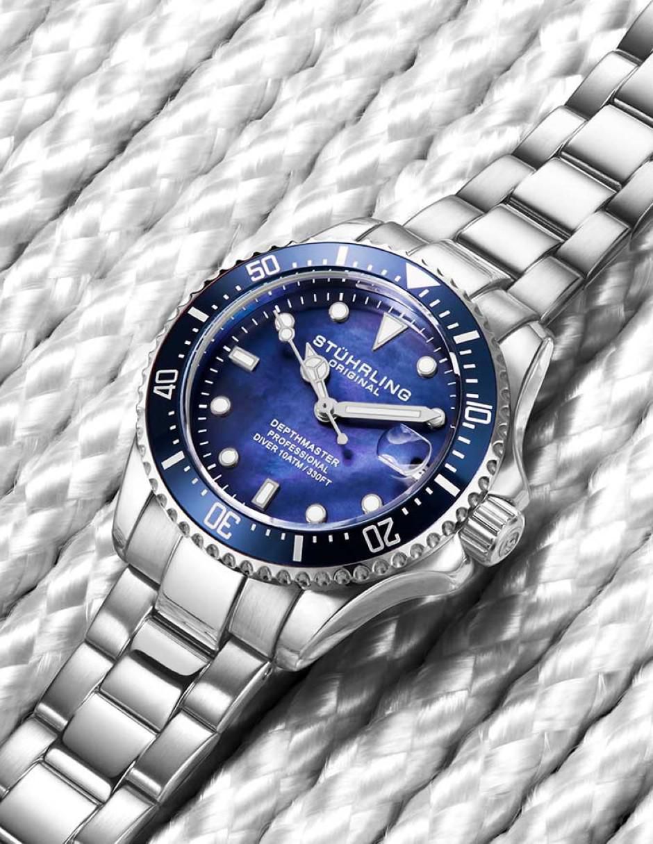 Reloj Stuhrling Depthmaster unisex Set 3950A.2 / 3950L.2