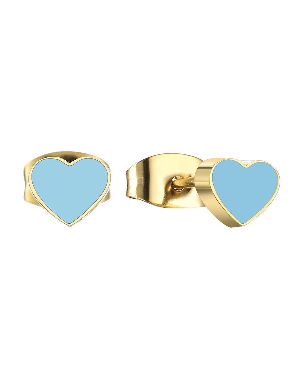 Set de aretes Earrings Rosegold con acabado brillante resina 3