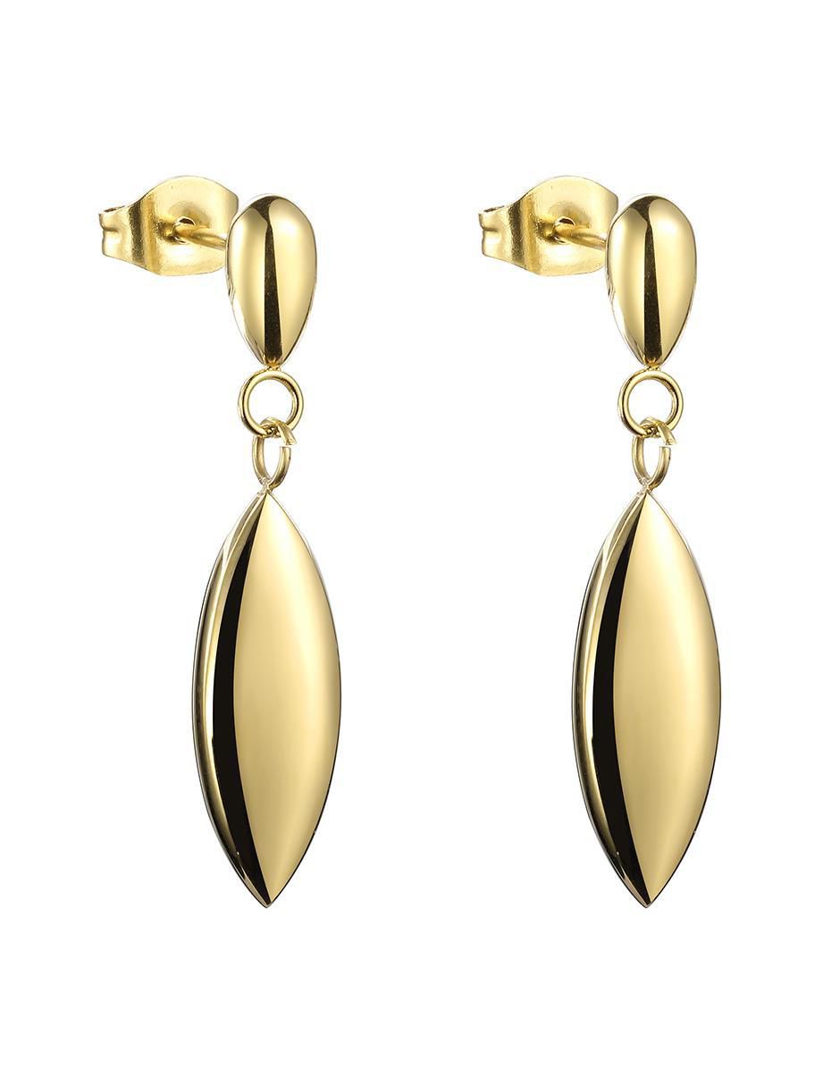 Aretes de gota Earrings Gold con acabado brillante 3