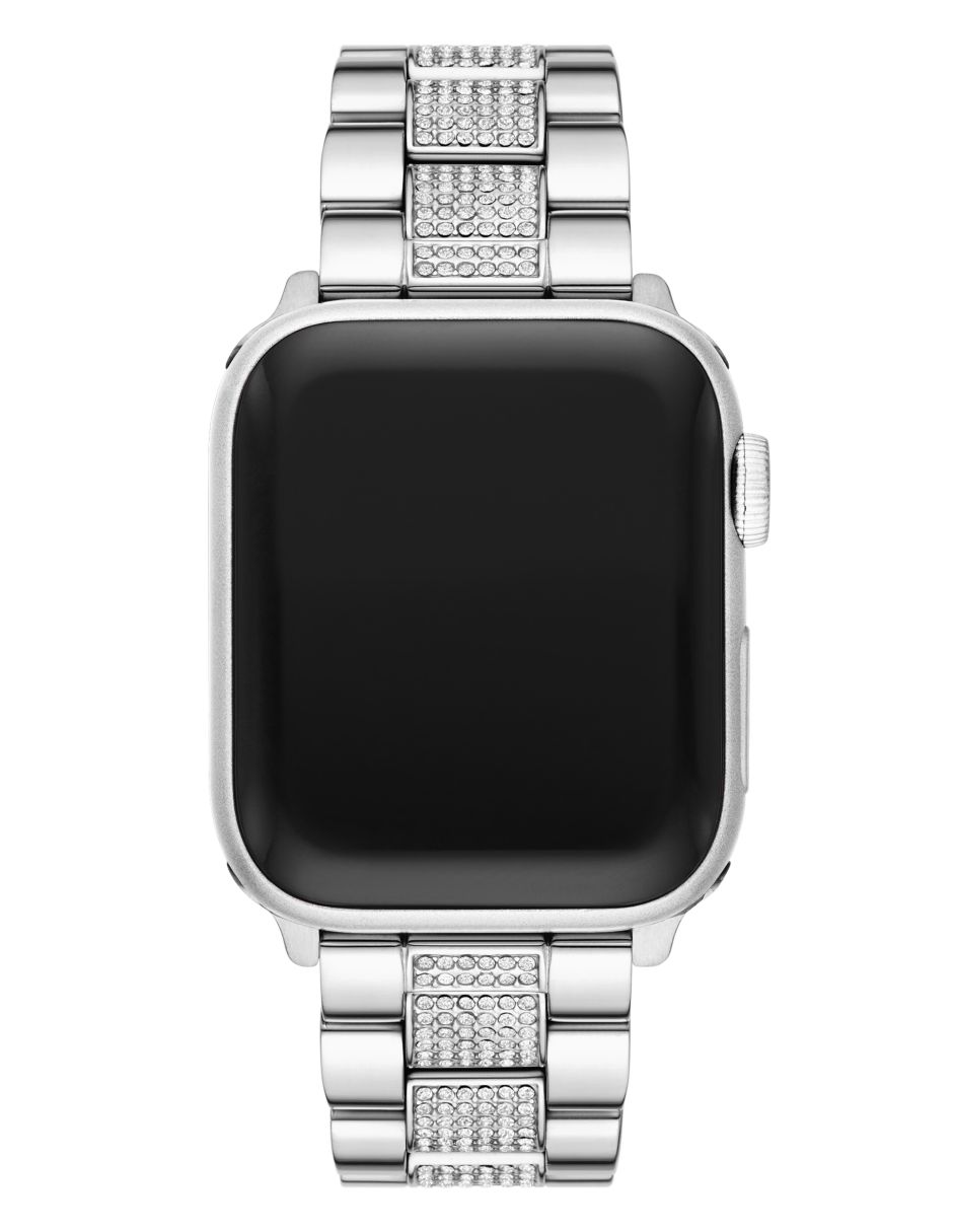 Correa smartwatch para reloj Apple de acero con logo de la marca en lado izquierdo 7