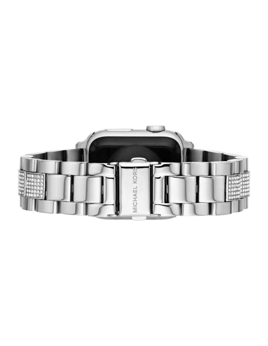 Correa smartwatch para reloj Apple de acero con logo de la marca en lado izquierdo 9