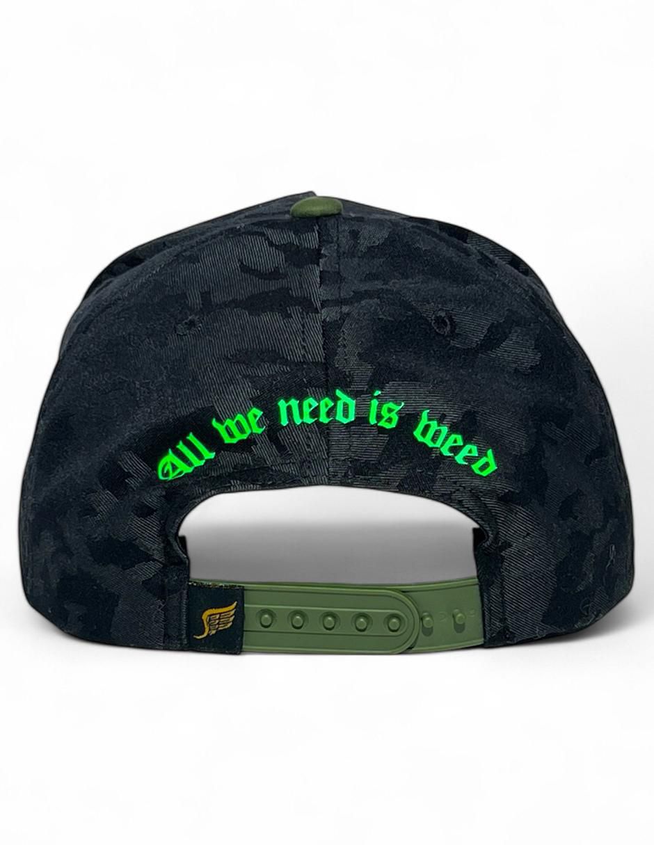 Gorra visera curva snapback casual Flor Divina Camuflaje para adulto 2