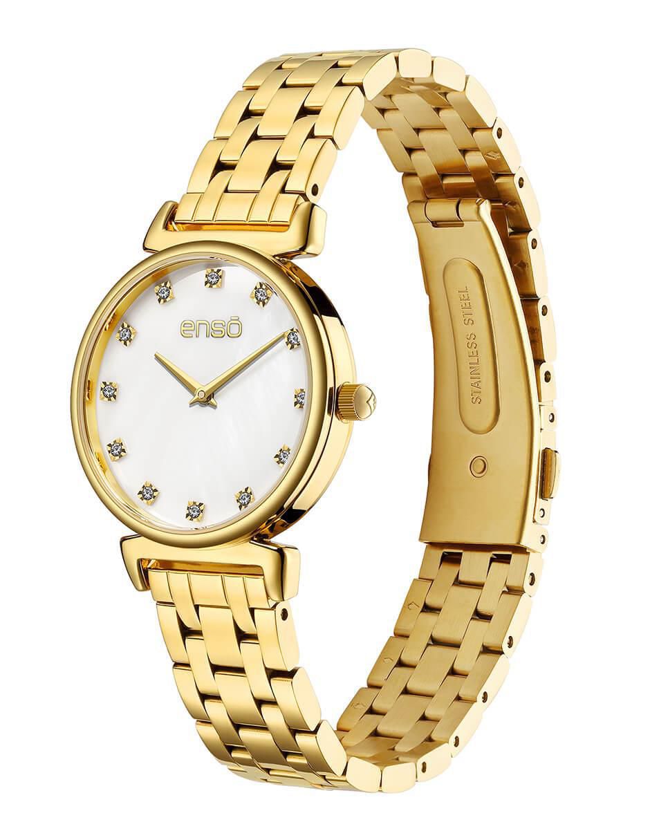 Reloj Clã¡Sica Elegancia Golden Radiance para mujer EW1076L1