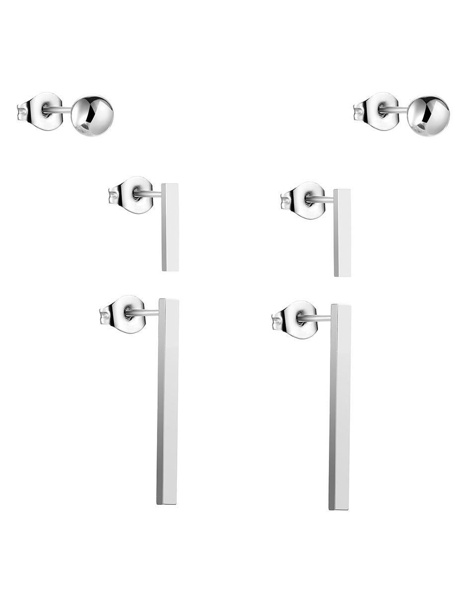 Broqueles Minimalista Eje3340S con acabado brillante 2