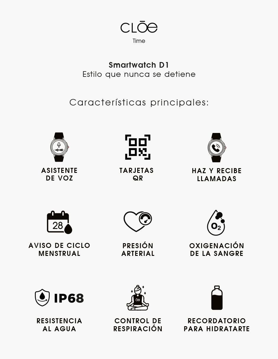 Smartwatch D1 para mujer 7
