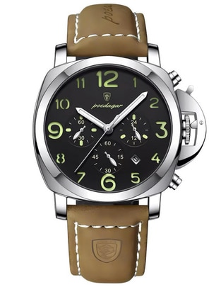 Reloj para hombre Piel cacatula Negra