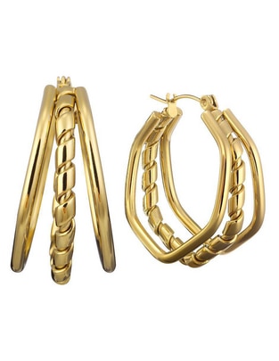 Aretes de aro Trendy con acabado pulido