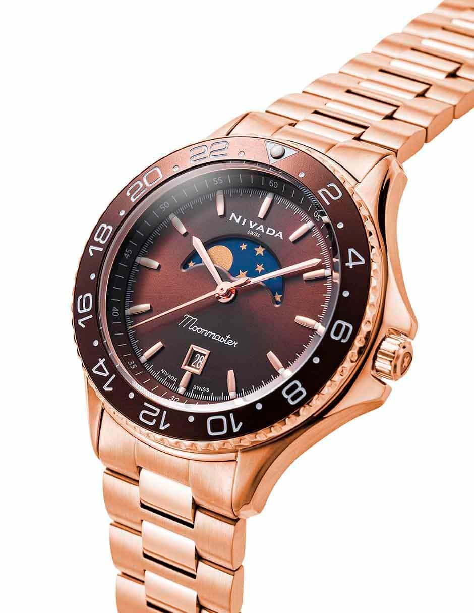 Reloj nivada lune d'élégance para hombre np26048mdorci