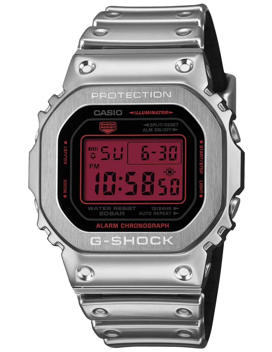 Reloj g-shock fine metal para hombre gm-5600yra-8cr