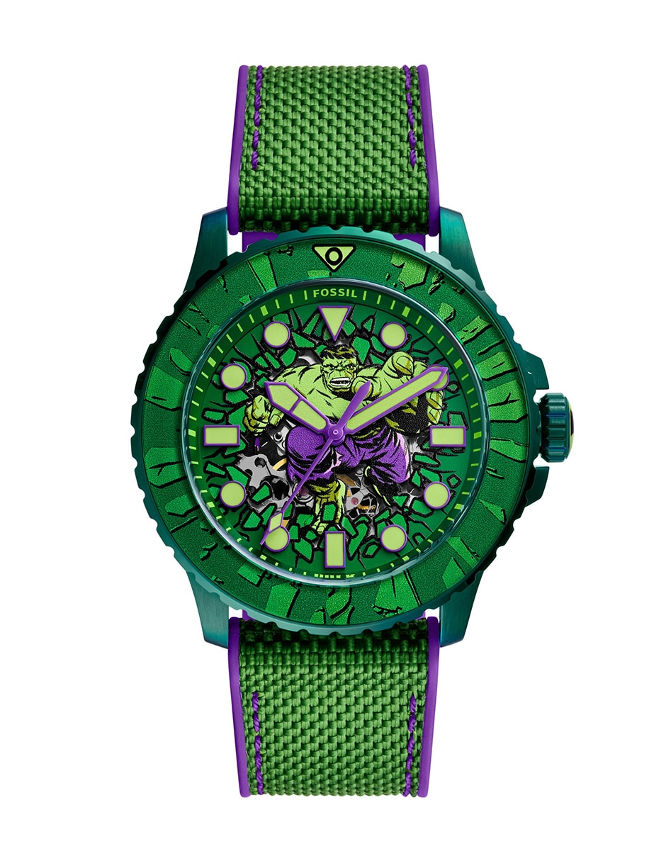 Reloj marvel x fossil edición limitada hulk para hombre le1246set 1