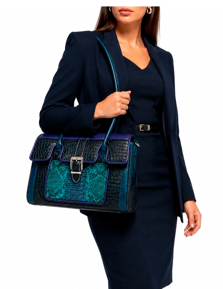 Bolsa crossbody de piel para mujer