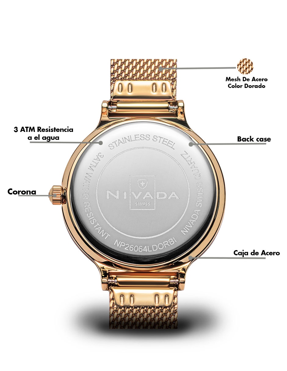 Reloj pulsera para mujer NP26064LDORBI 2