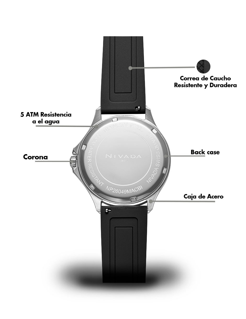 Reloj pulsera Lune D'Elegance para hombre NP26049MACBI 3
