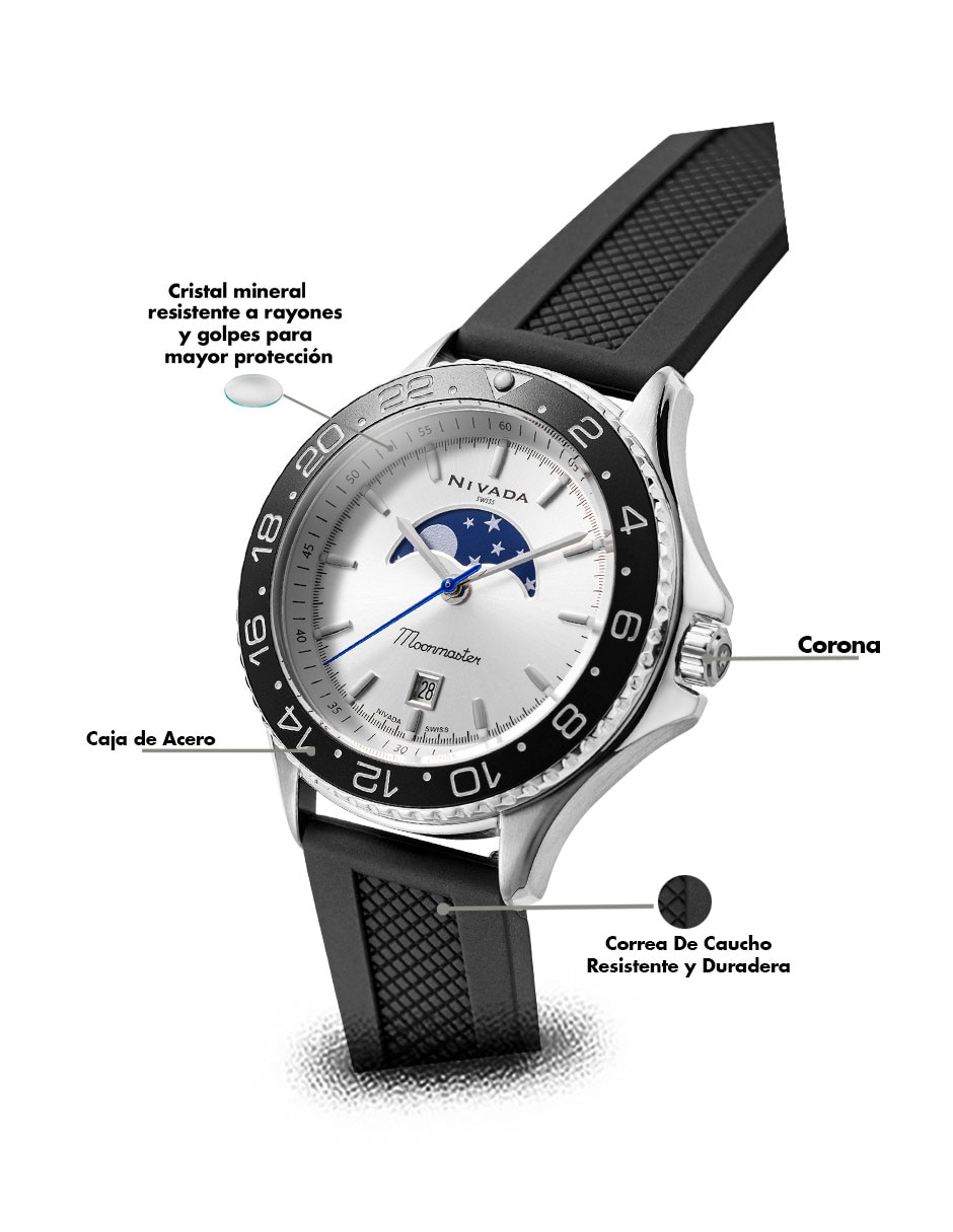 Reloj pulsera Lune D'Elegance para hombre NP26049MACBI 4