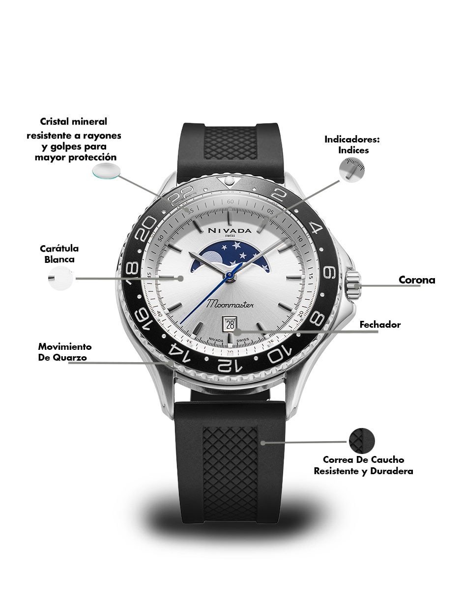 Reloj pulsera Lune D'Elegance para hombre NP26049MACBI 2