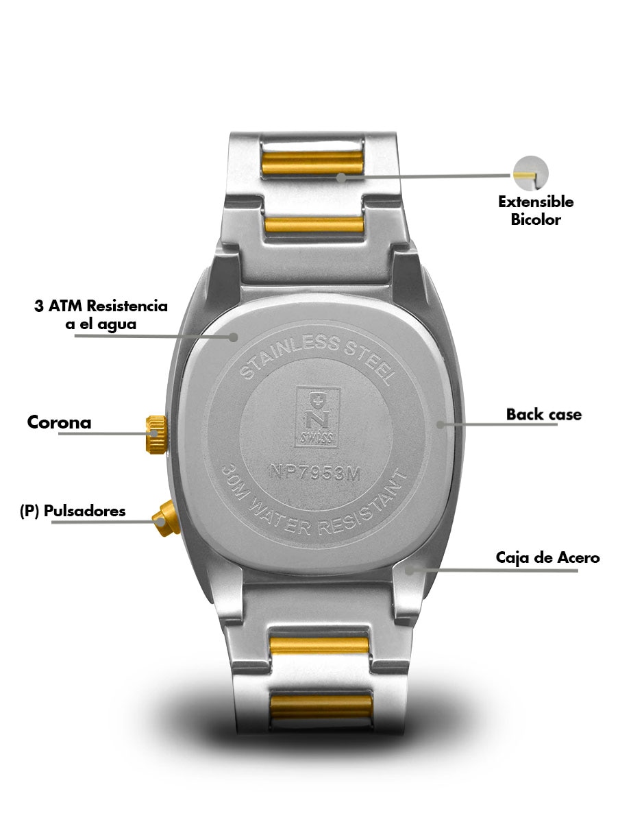 Reloj pulsera Millionaire para hombre NP7953MBICBI 2