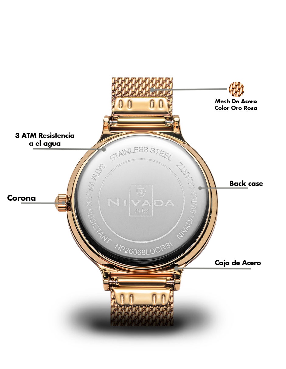 Reloj pulsera para mujer NP26068LDORBI 4