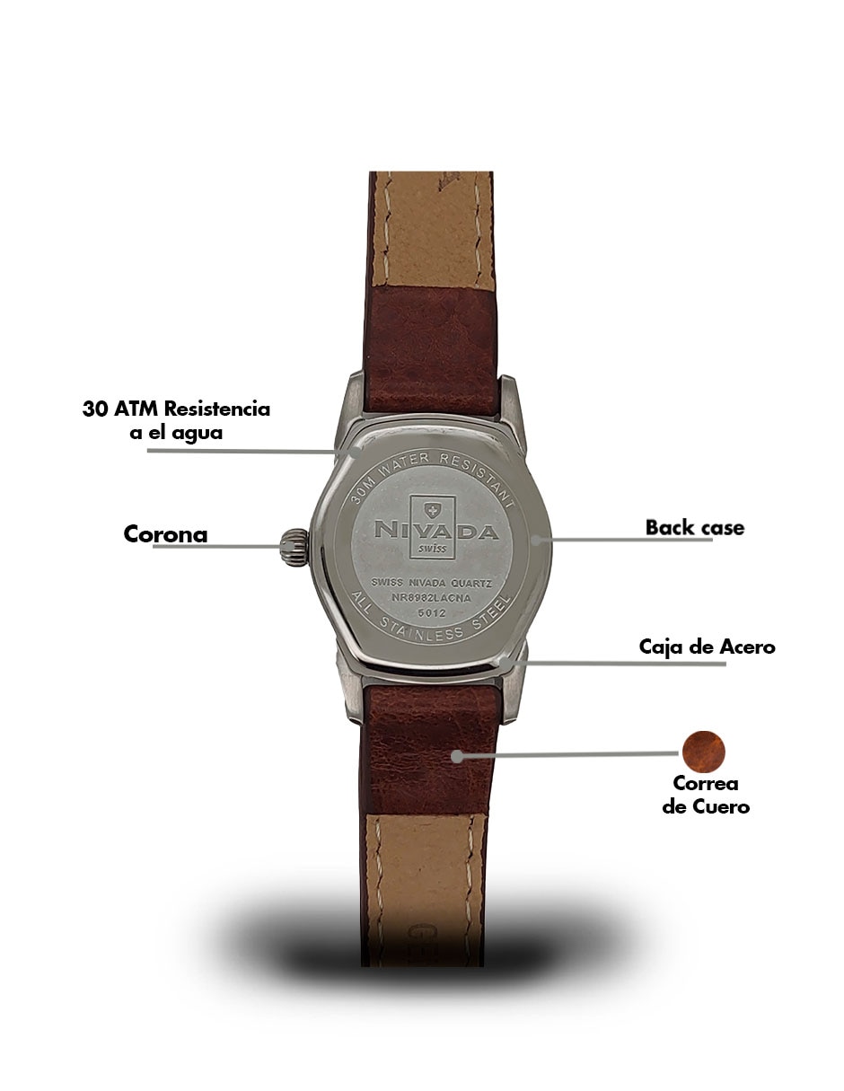 Reloj pulsera tonneau para mujer nr8982lacna 4