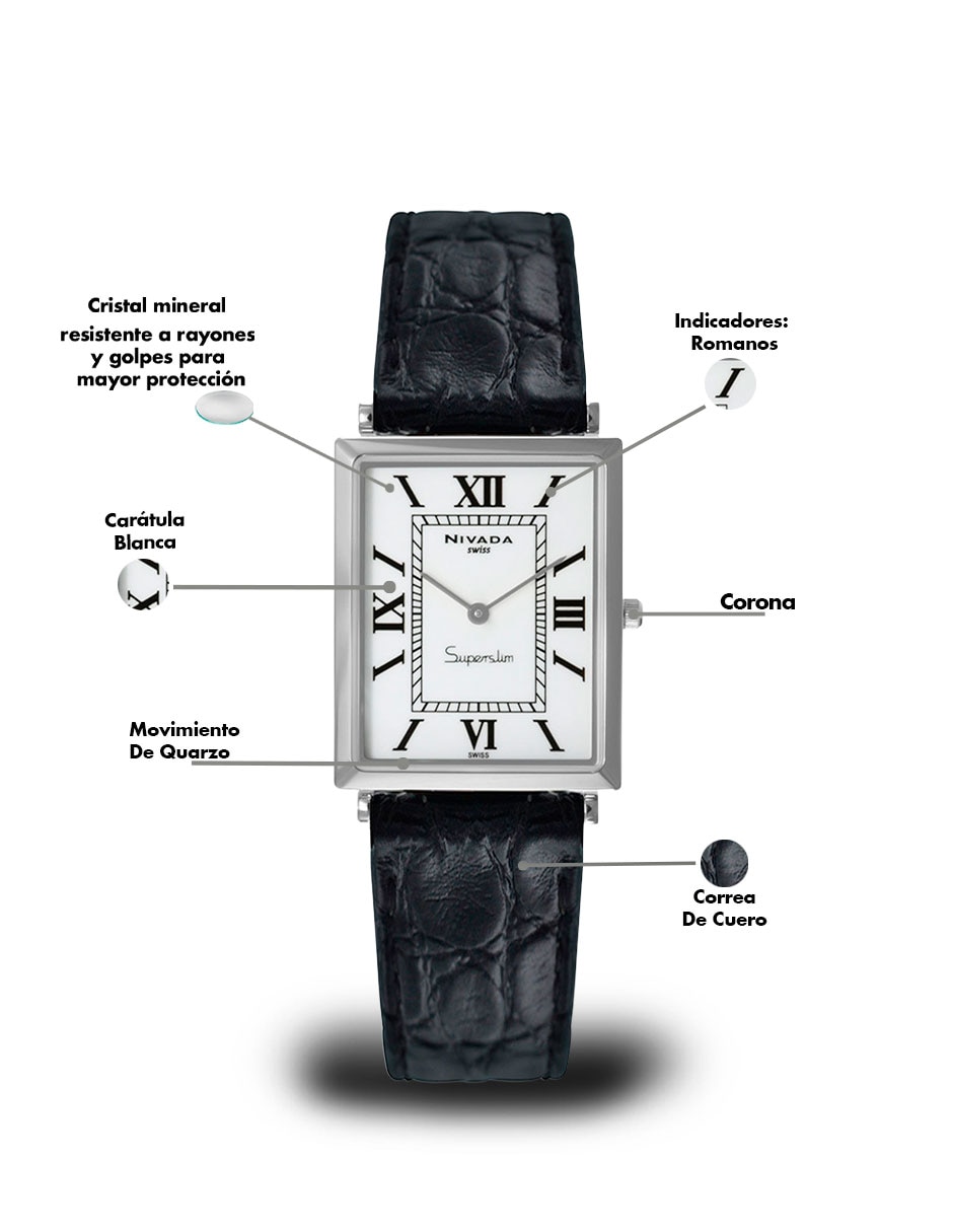 Reloj pulsera superslim para mujer ng39941lacbr 3