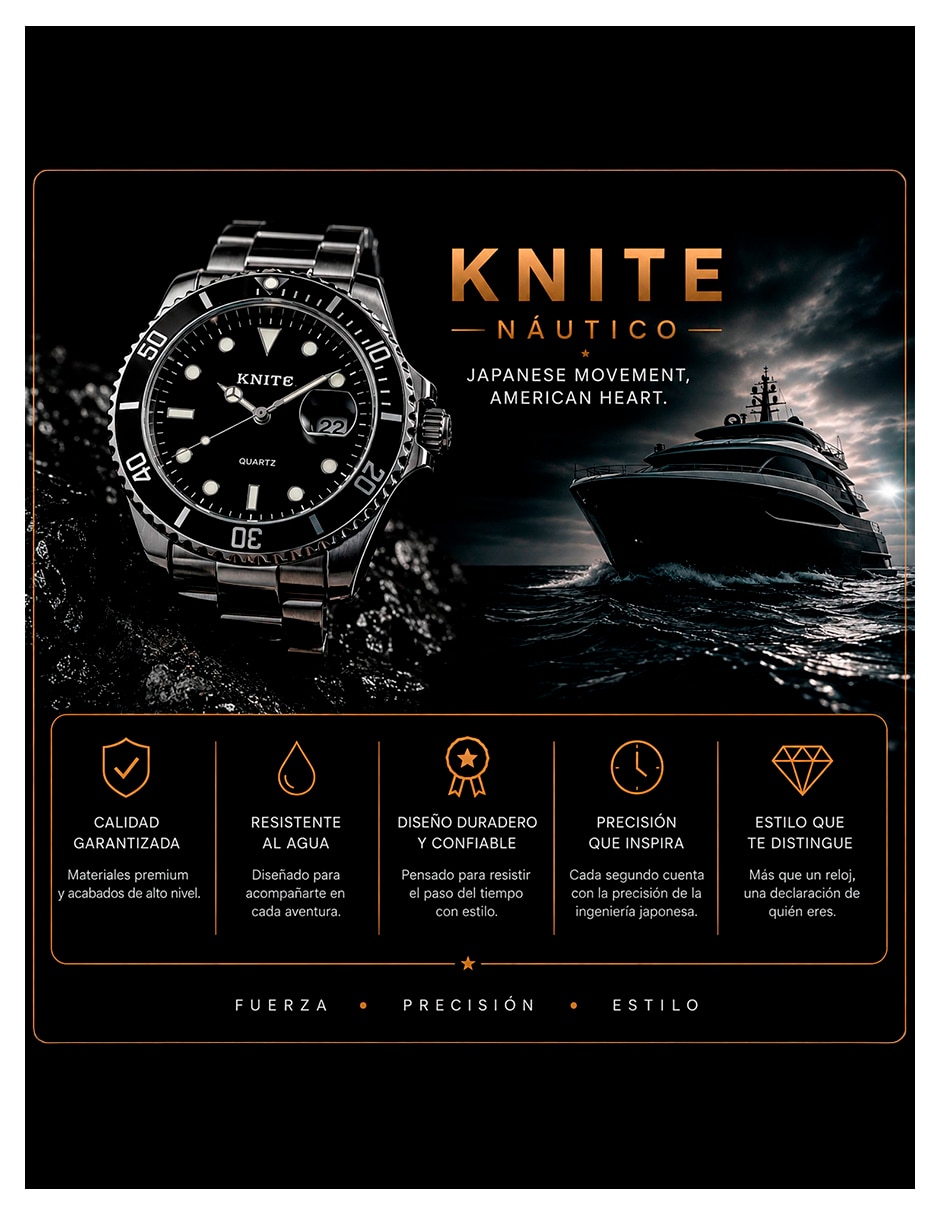 Reloj pulsera para hombre nautico 5