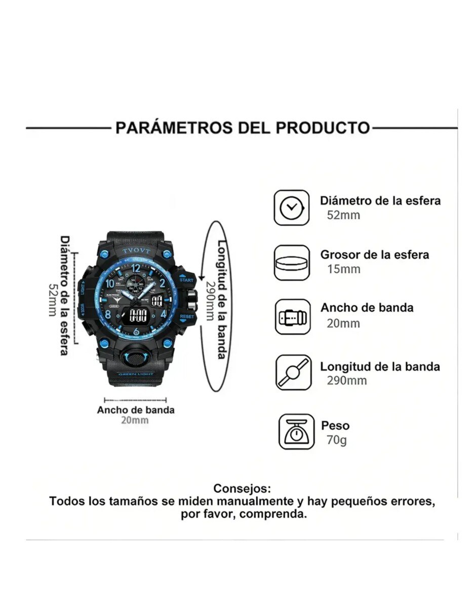 Reloj para Hombre Reloj Digital 5