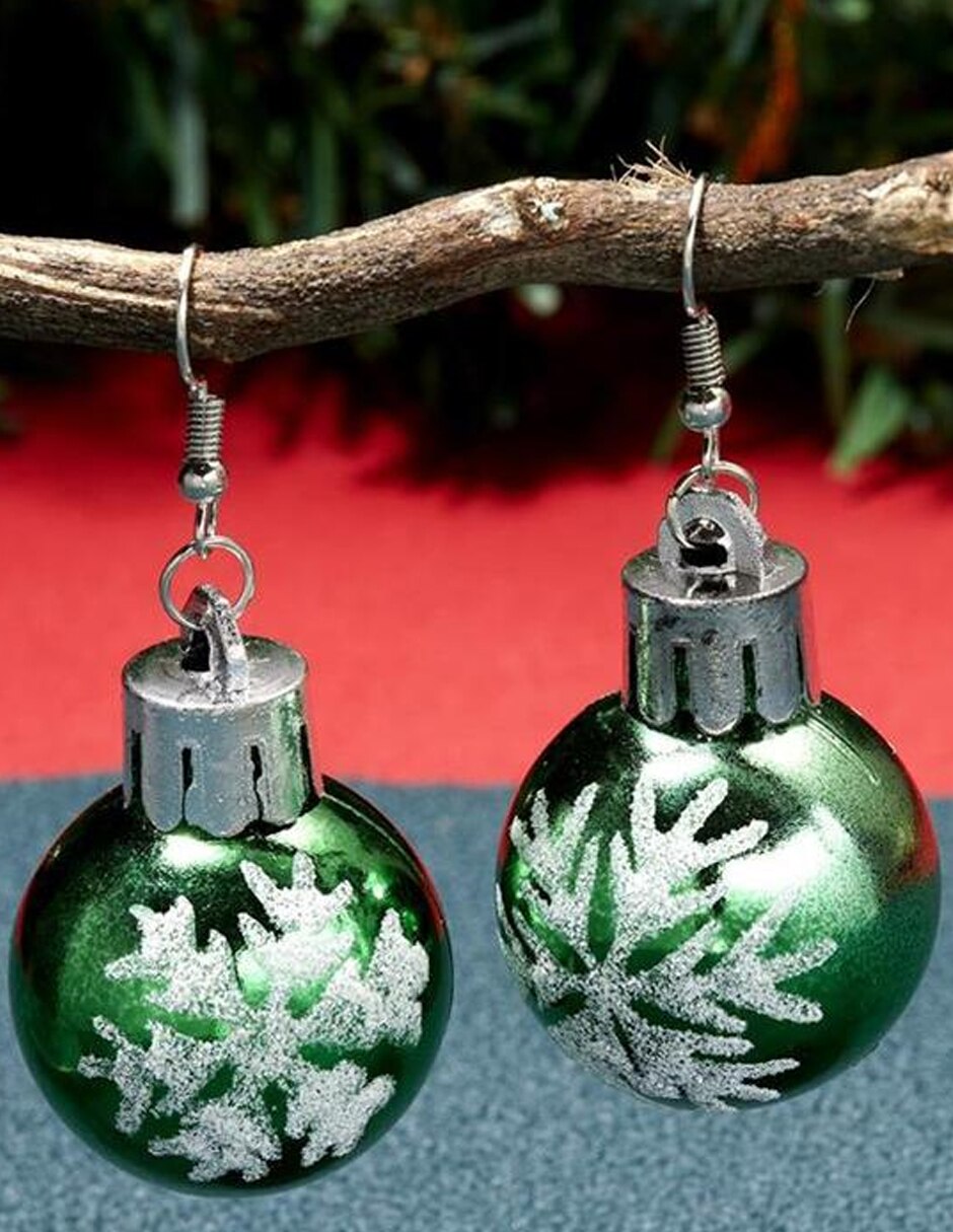 Aretes largos de aleación metálica 4