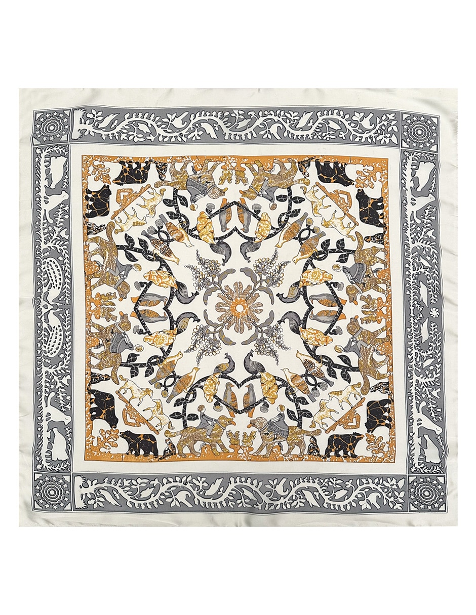 Mascada con estampado abstracto para mujer