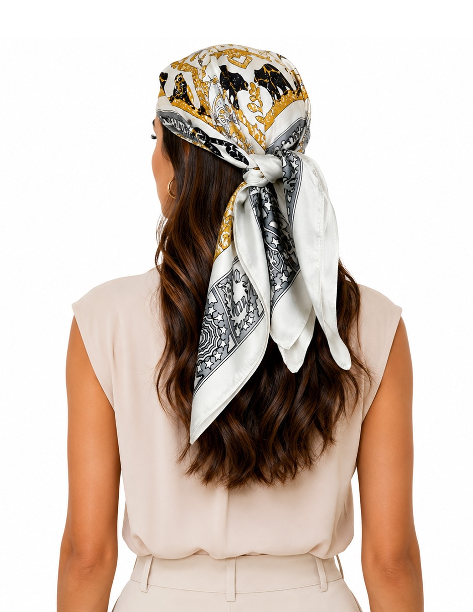 Mascada Twist Side con estampado abstracto para mujer