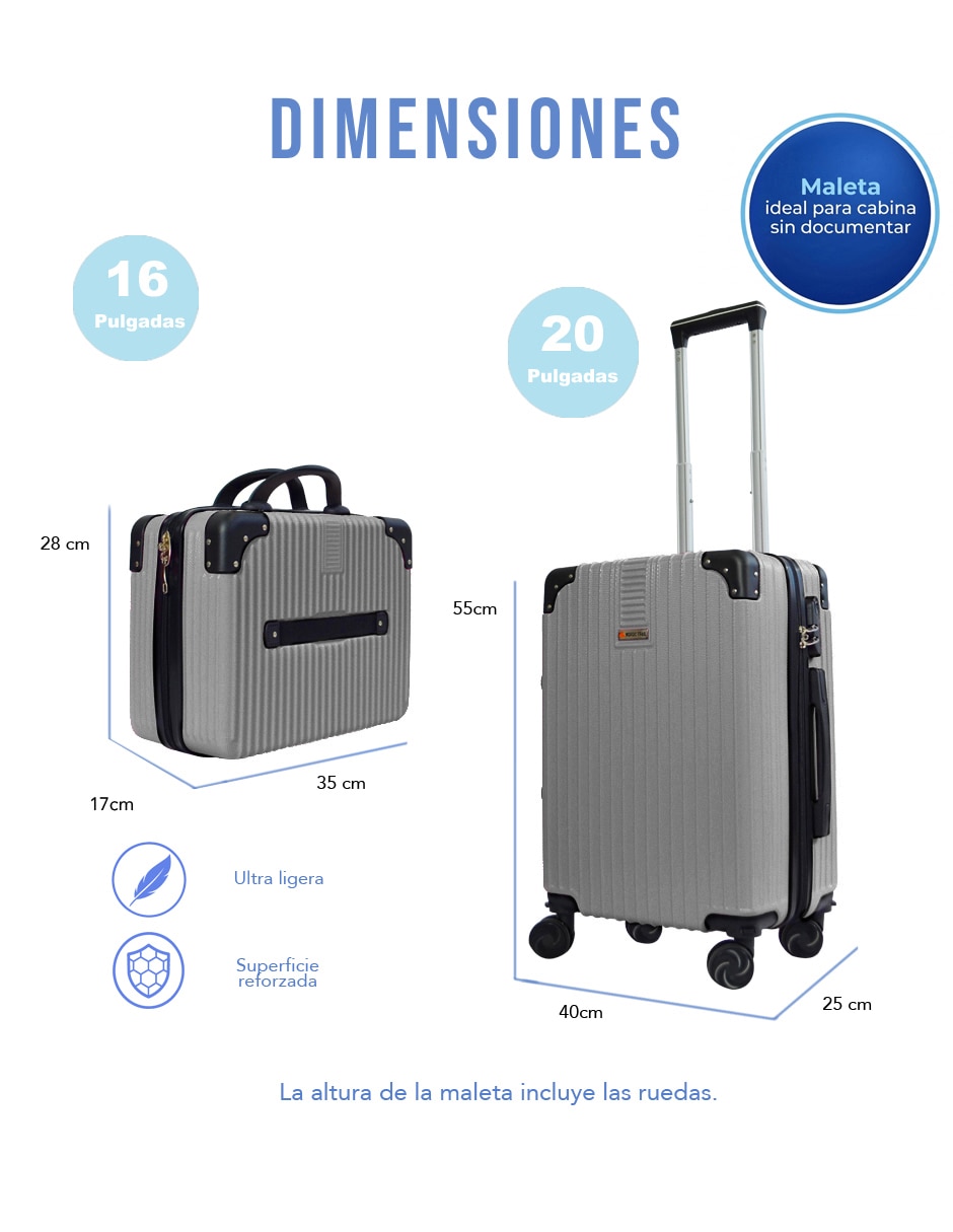 Set maletas de viaje Clear Shop