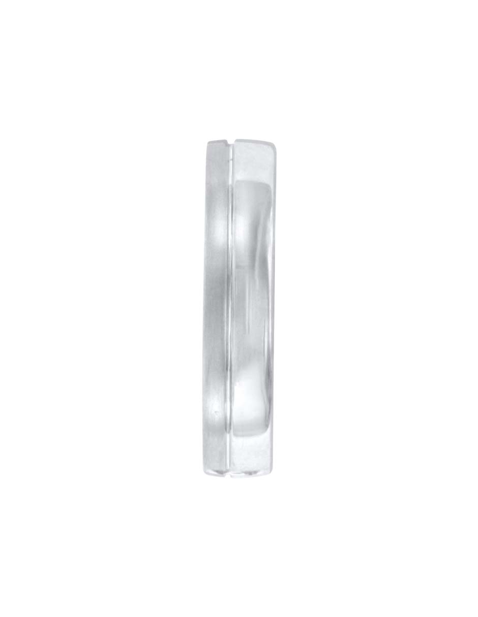 Argolla de oro blanco 14 k Essenza Rea diamante 4